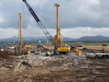 Foundation work for New Yogyakarta International Airport in Indonesia by Bauer Spezialtiefbau