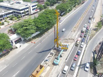 Foundation work for A.P. Pettarani Toll Road in Indonesia by Bauer Spezialtiefbau